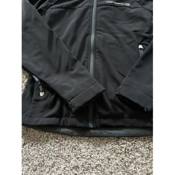 Free Country Womens Black Full Zip Jack Fleece Lining Hidden Pocket Size Small - Picture 3 of 14